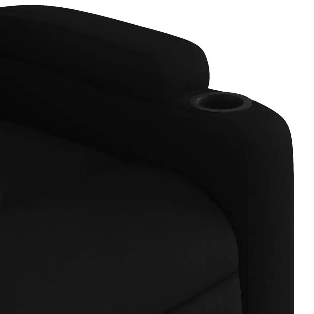 Massage Recliner Chair Black Fabric 3205666