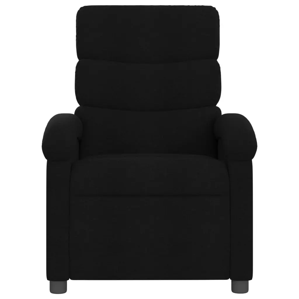 Massage Recliner Chair Black Fabric 3205366