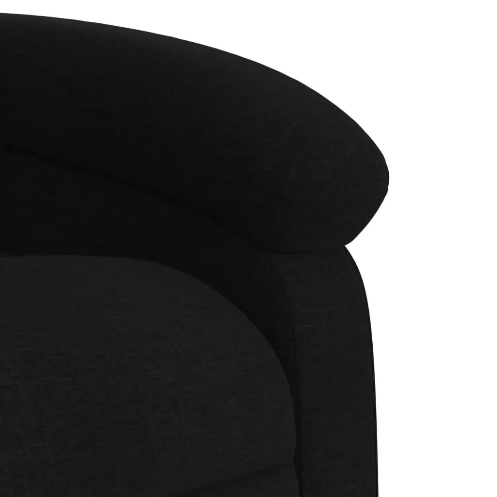 Massage Recliner Chair Black Fabric 3205366