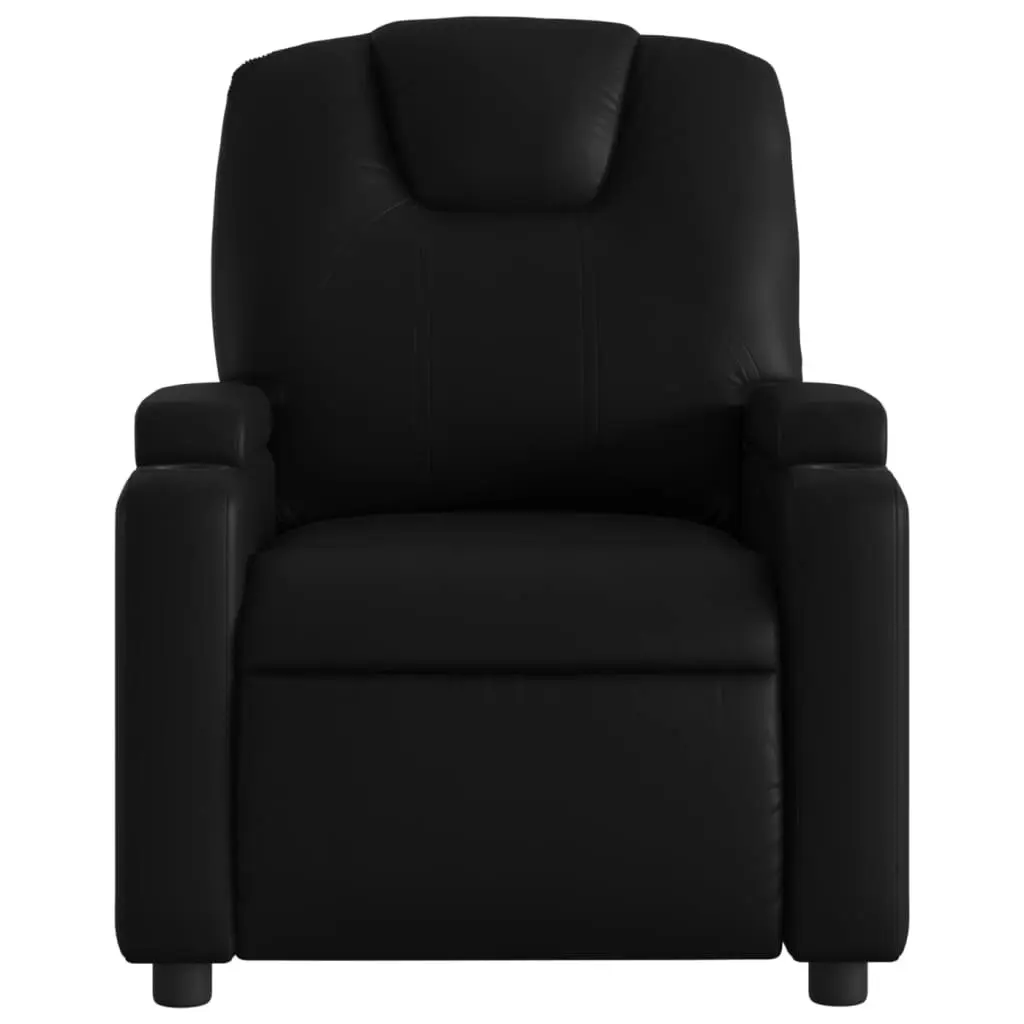 Massage Recliner Chair Black Faux Leather 3205979