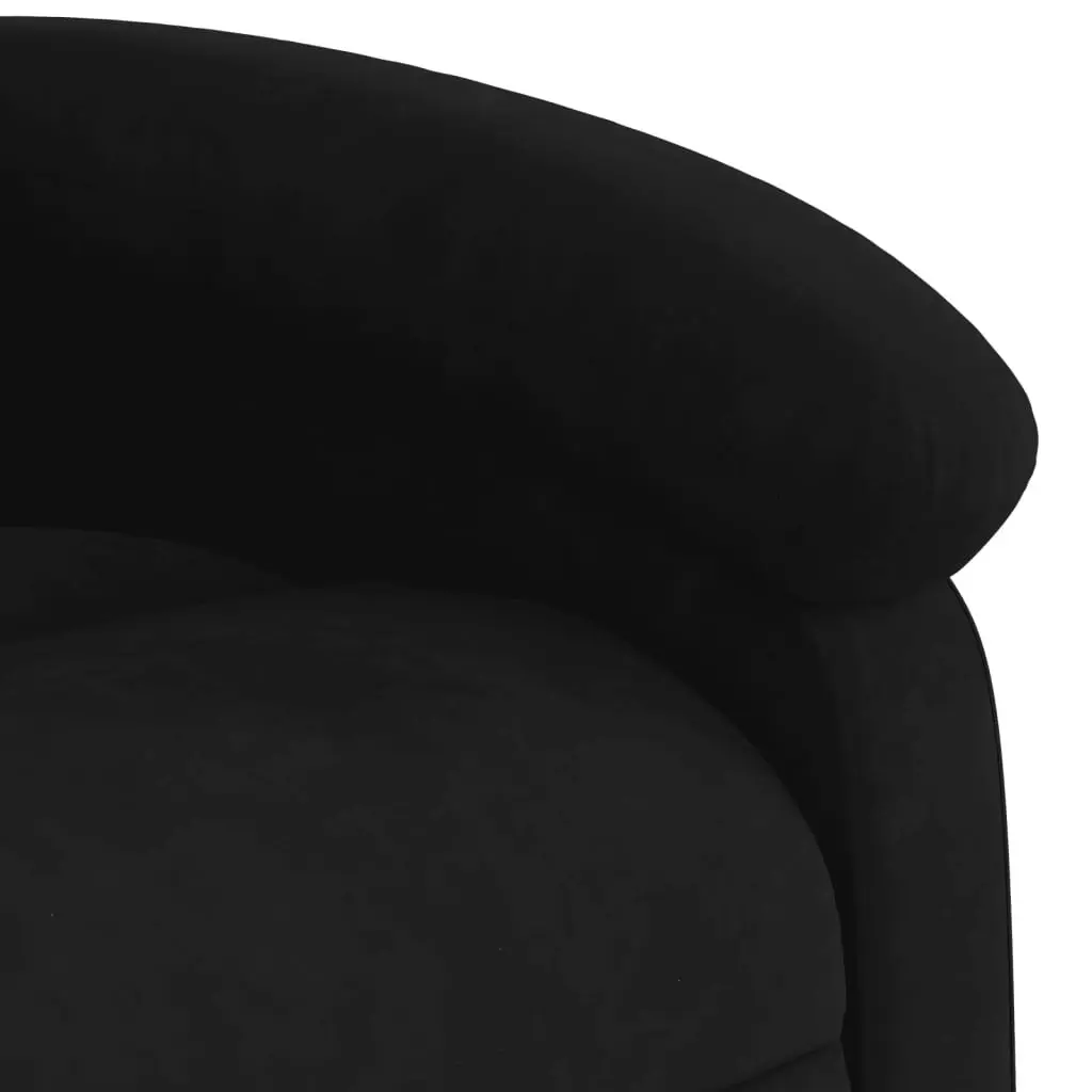 Massage Recliner Chair Black Velvet 371814