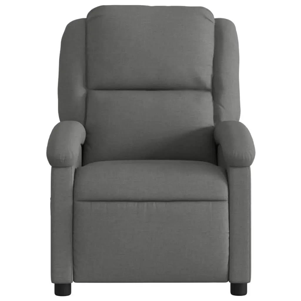 Massage Recliner Chair Dark Grey Fabric 3205417