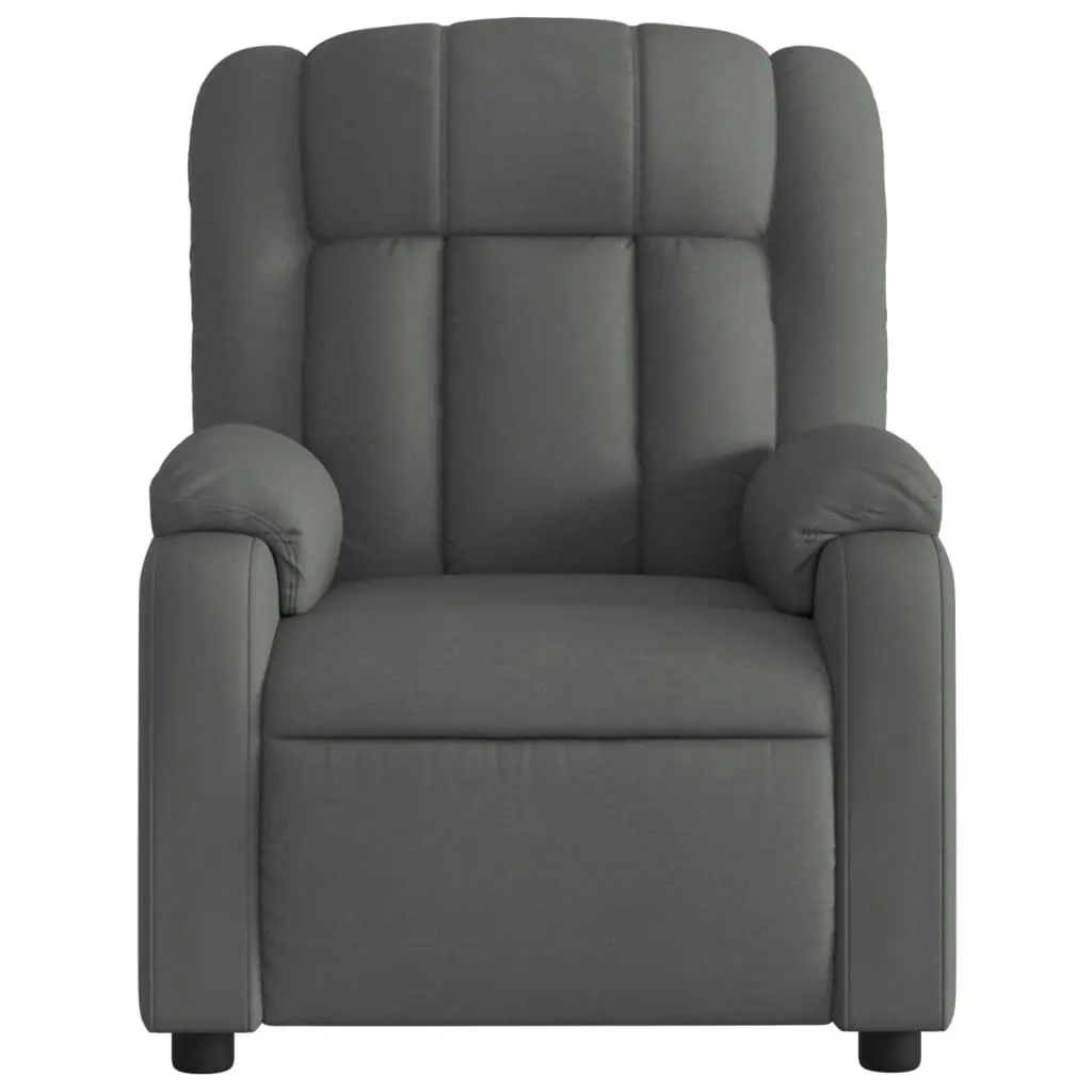 Massage Recliner Chair Dark Grey Fabric 3205777