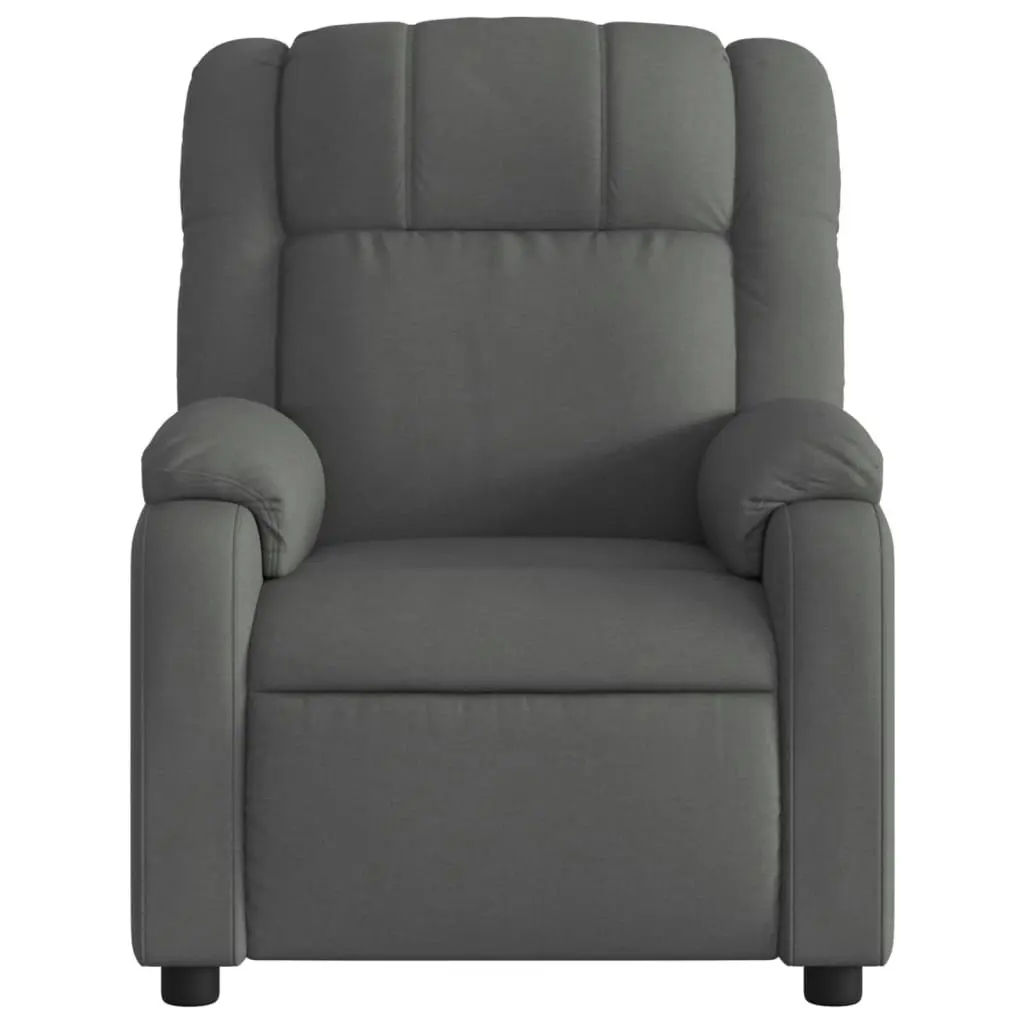 Massage Recliner Chair Dark Grey Fabric 3205753