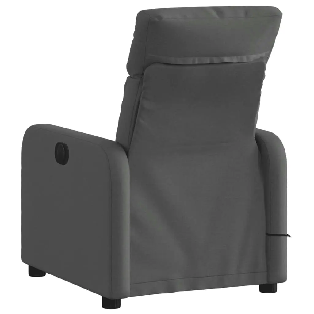 Massage Recliner Chair Dark Grey Fabric 374175