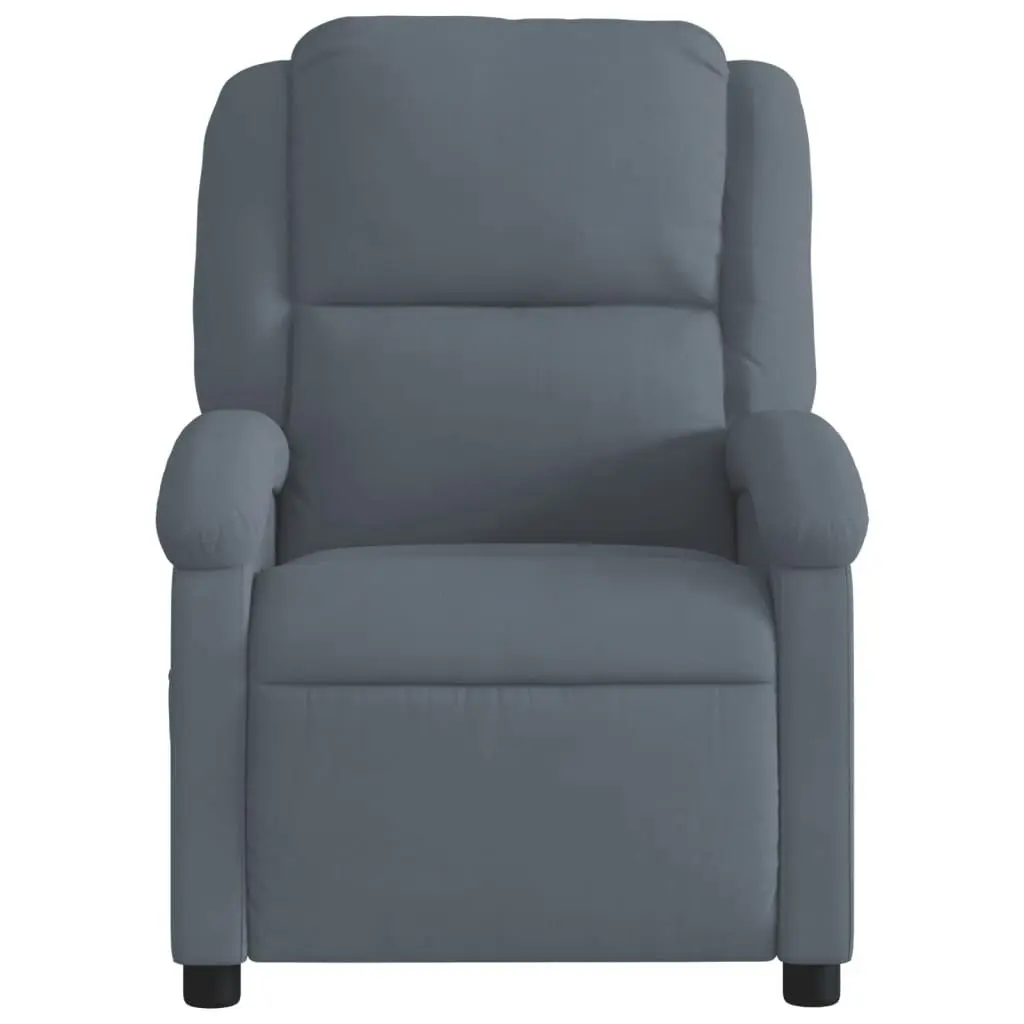 Massage Recliner Chair Dark Grey Velvet 3205494