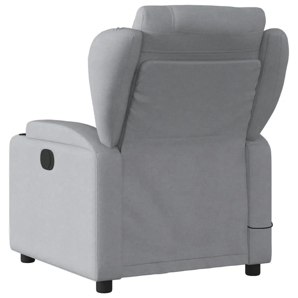 Massage Recliner Chair Light Grey Fabric 3206000