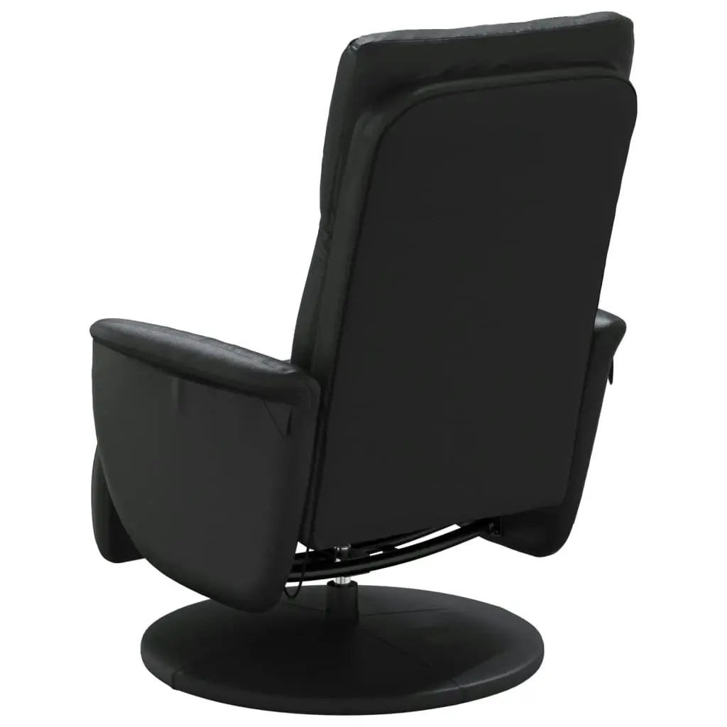 Massage Recliner Chair with Footrest Black Faux Leather 356557