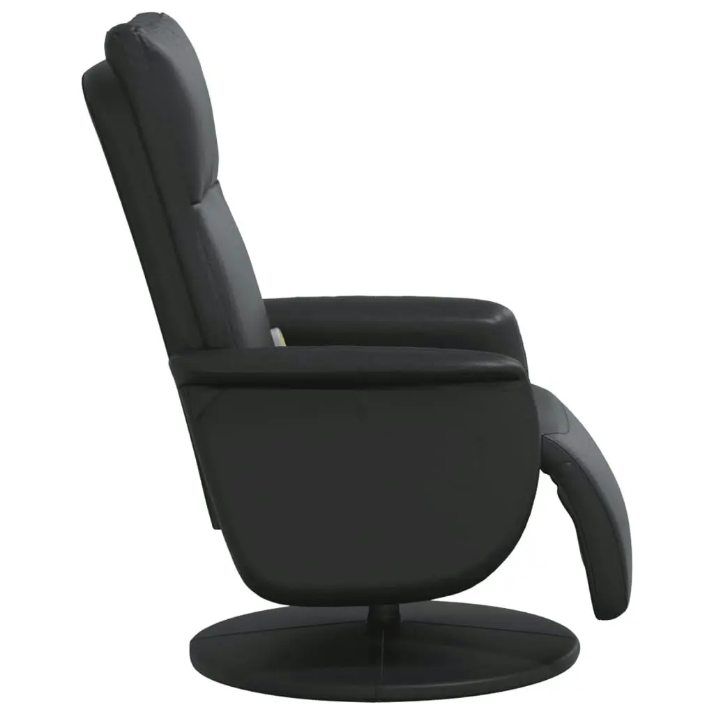 Massage Recliner Chair with Footrest Black Faux Leather 356557