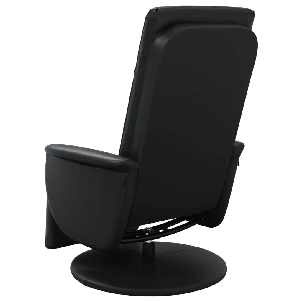 Massage Recliner Chair with Footrest Black Faux Leather 356517