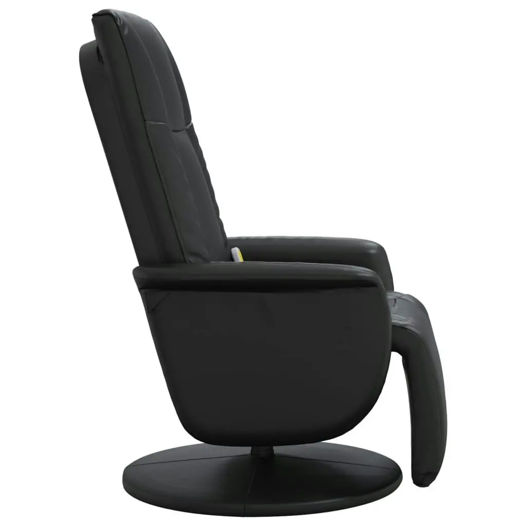 Massage Recliner Chair with Footrest Black Faux Leather 356517