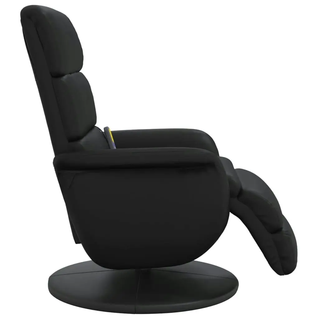 Massage Recliner Chair with Footrest Black Faux Leather 356724