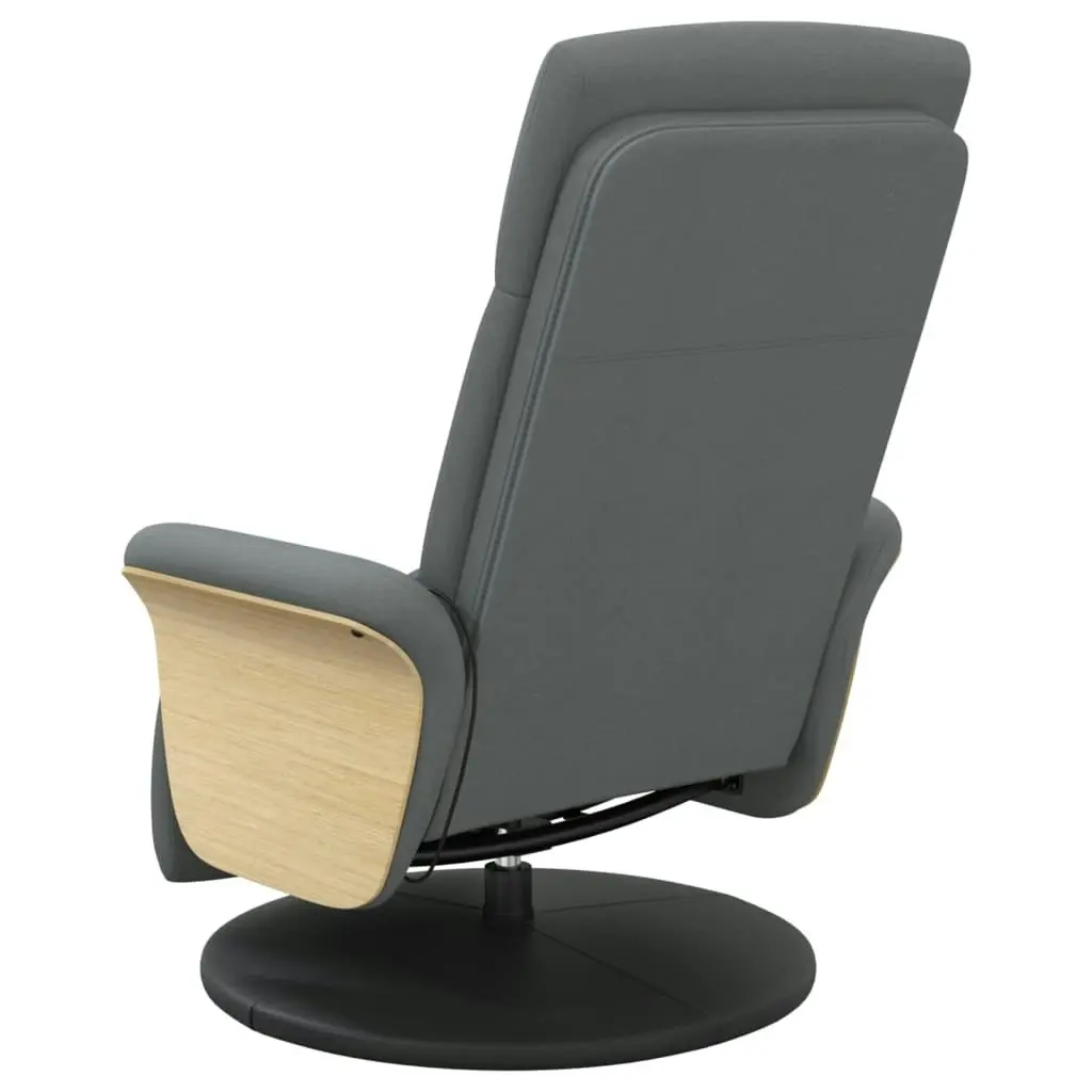 Massage Recliner Chair with Footrest Dark Grey Fabric 356534