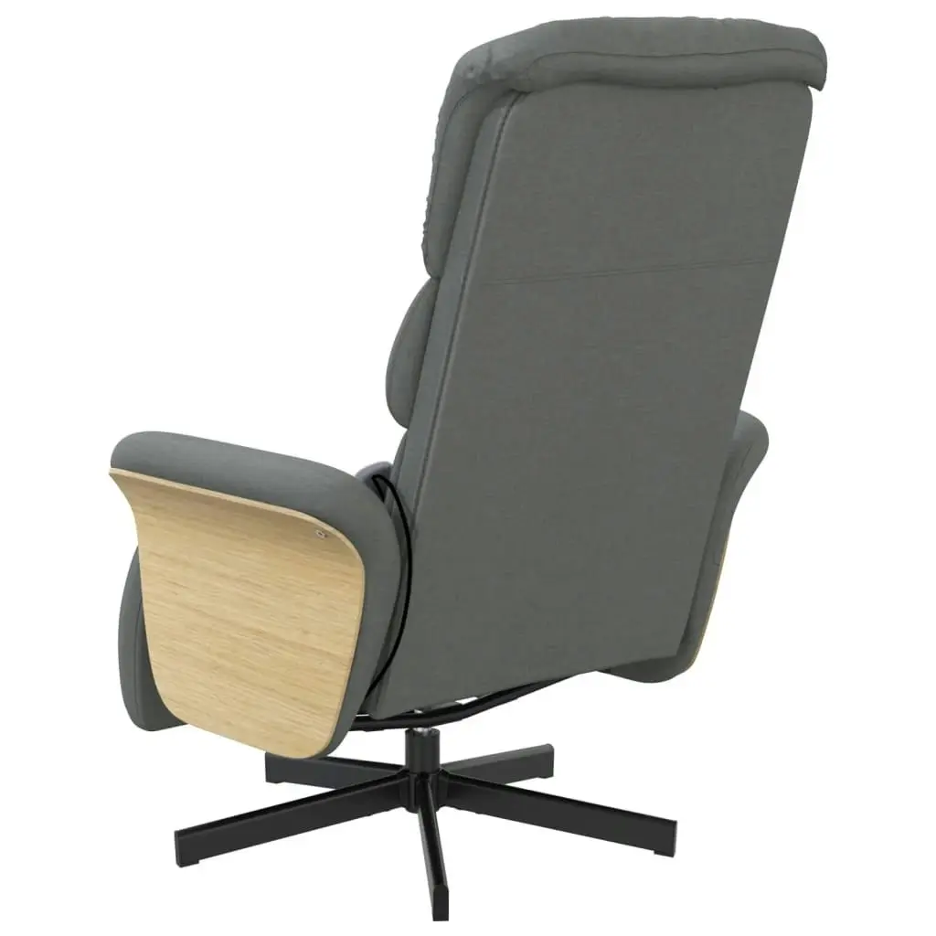 Massage Recliner Chair with Footrest Dark Grey Fabric 356614