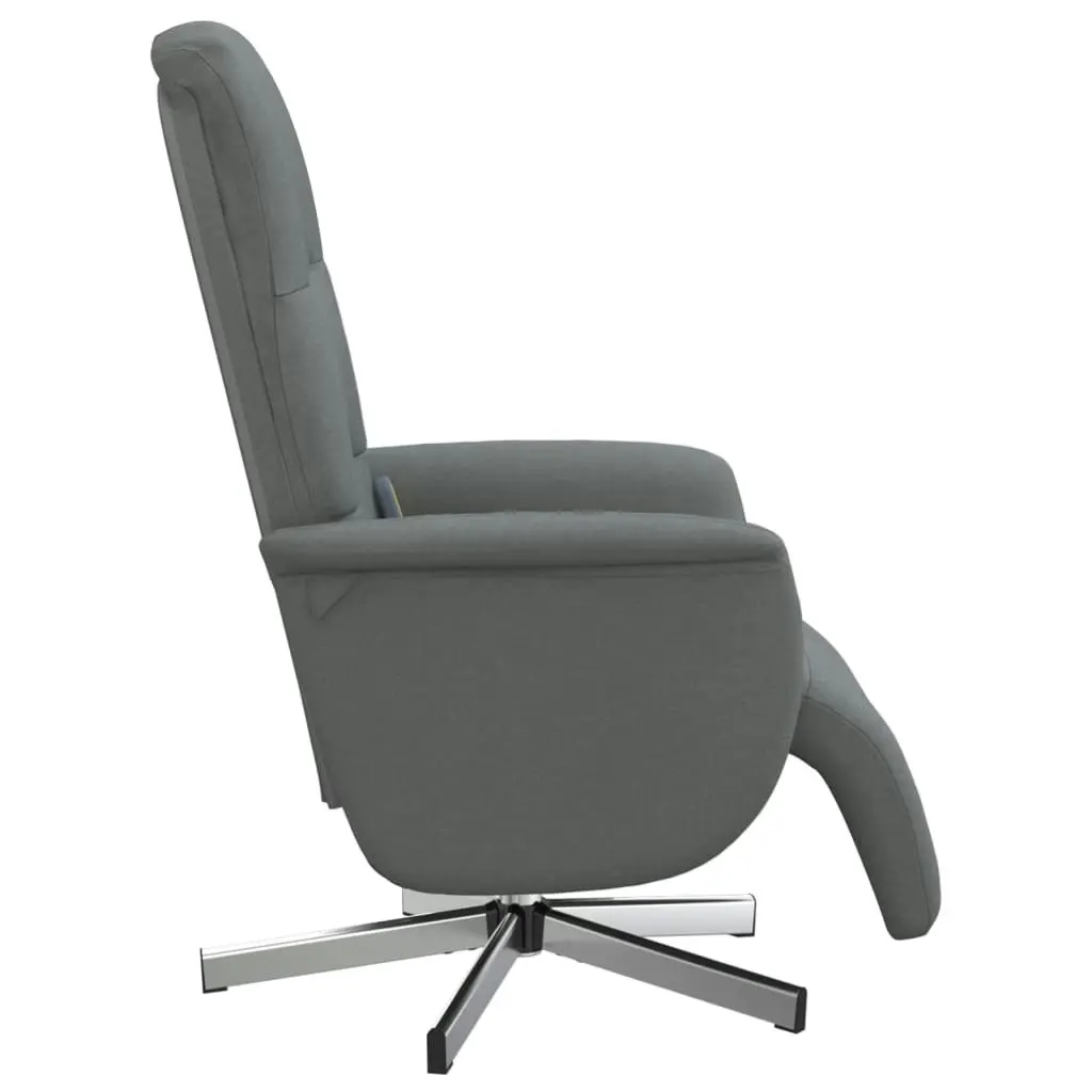 Massage Recliner Chair with Footrest Dark Grey Fabric 356574