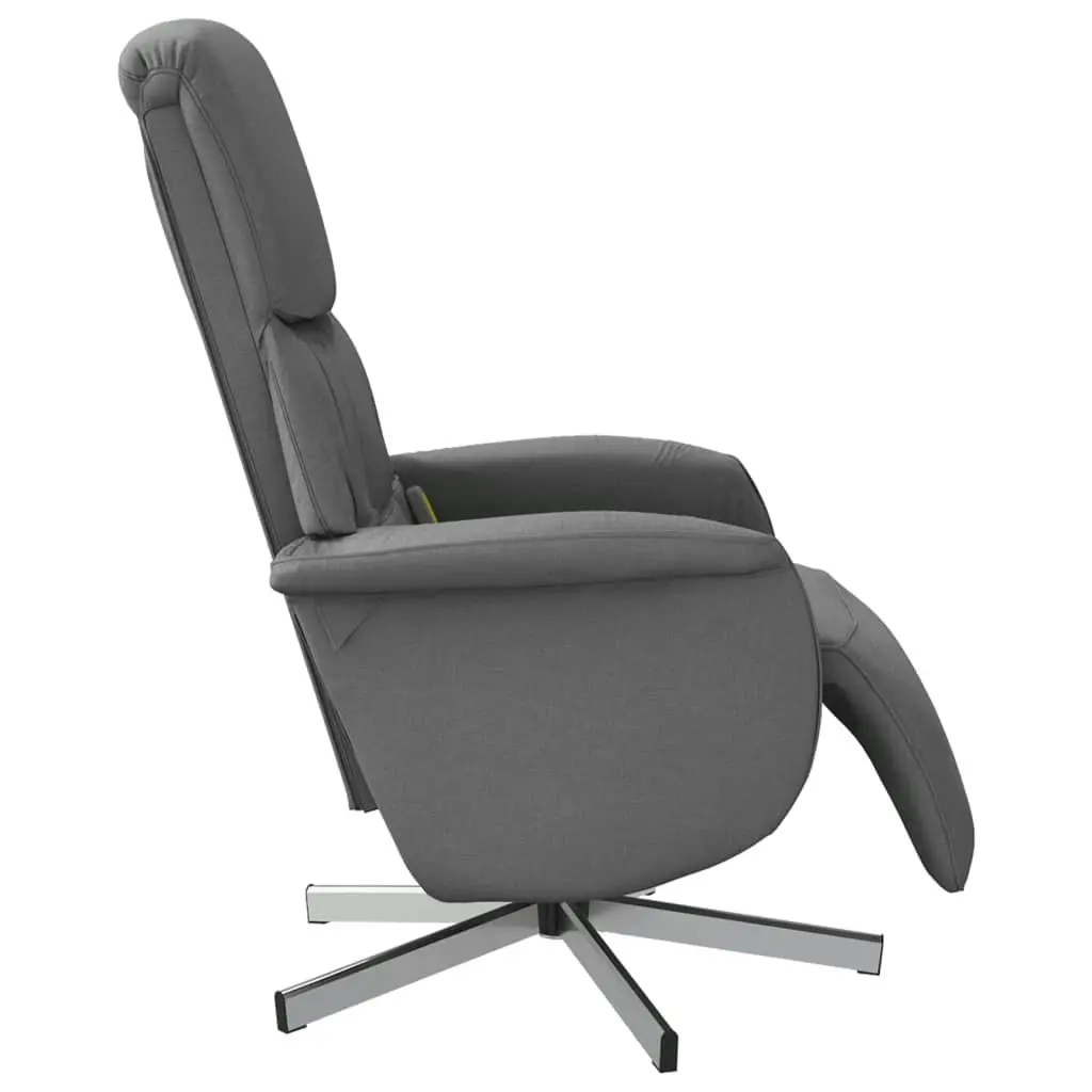 Massage Recliner Chair with Footrest Dark Grey Fabric 356670