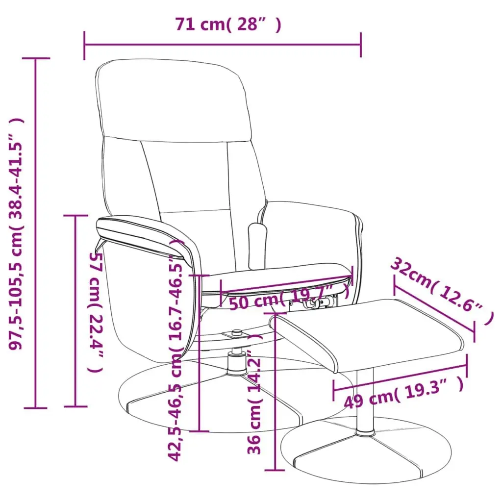 Massage Recliner Chair with Footstool Dark Grey Velvet 356701