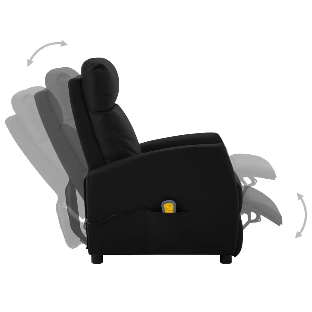 Massage Chair Black Faux Leather 289723