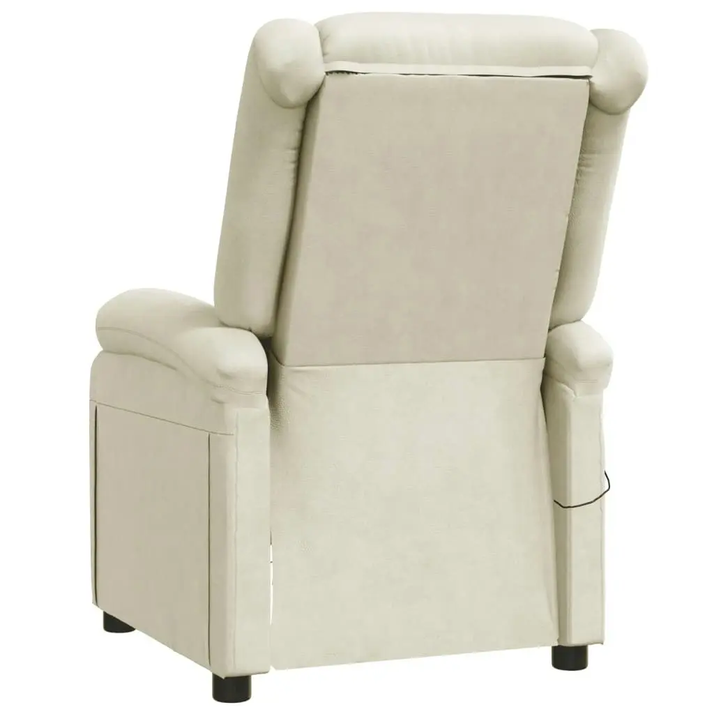 Massage Chair Cream Faux Leather 344182