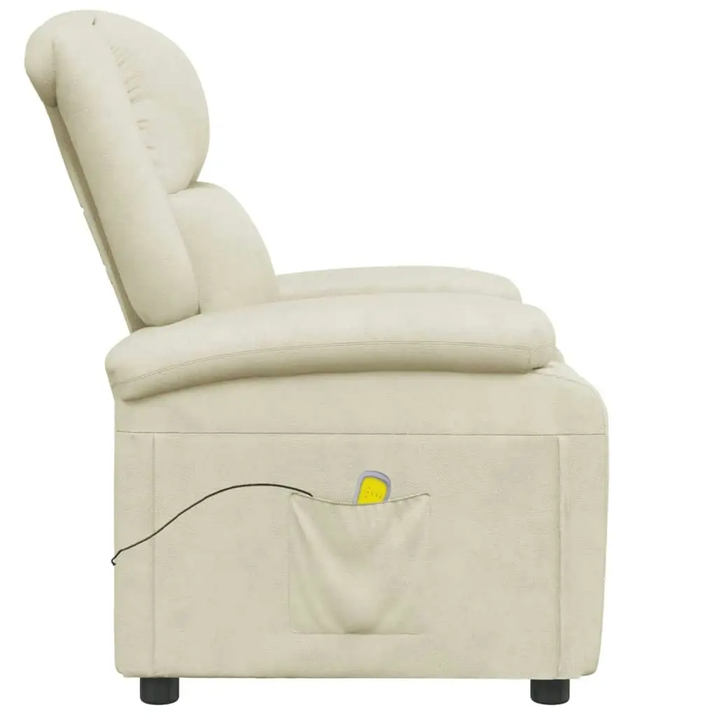 Massage Chair Cream Faux Leather 344182