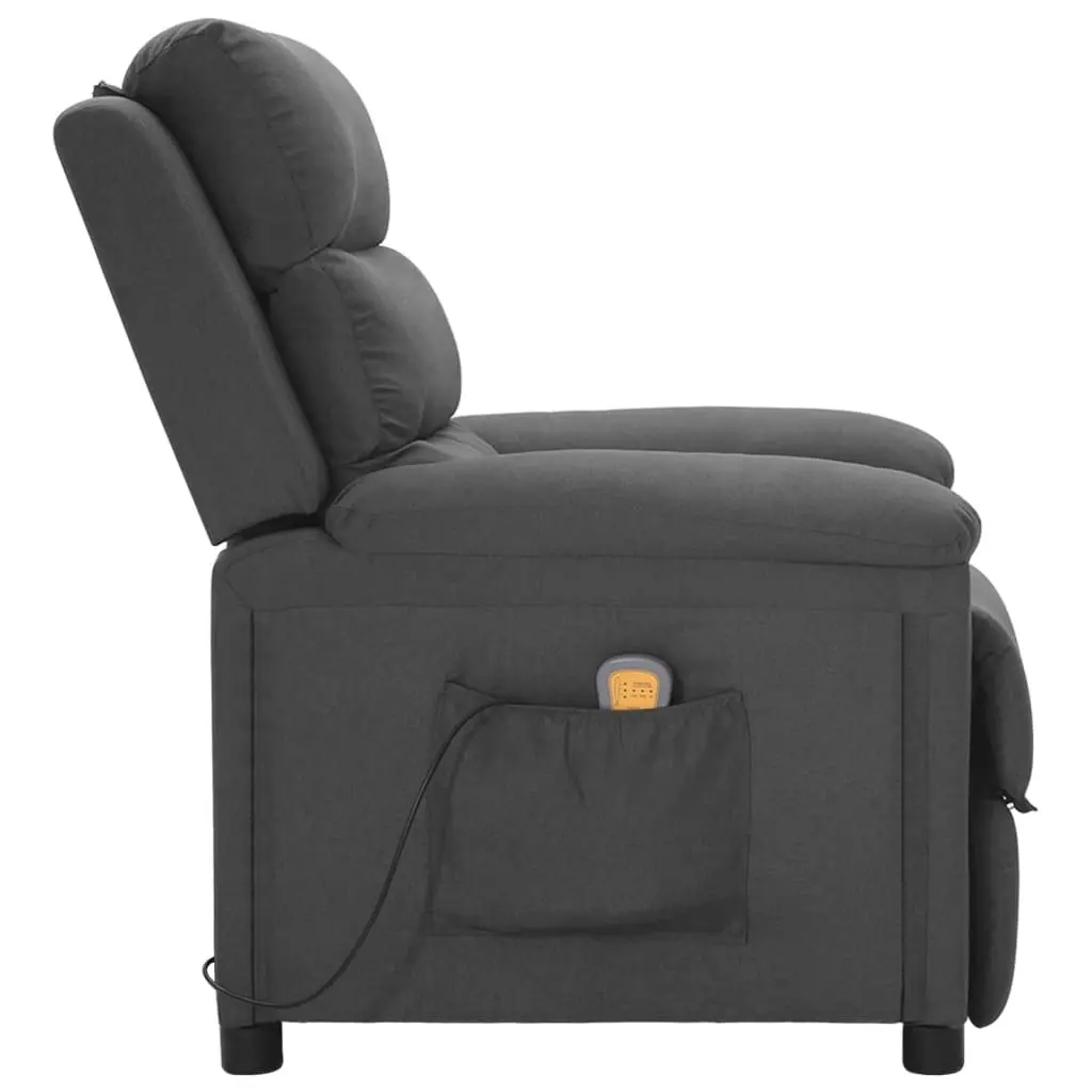 Massage Chair Dark Grey Fabric 342352