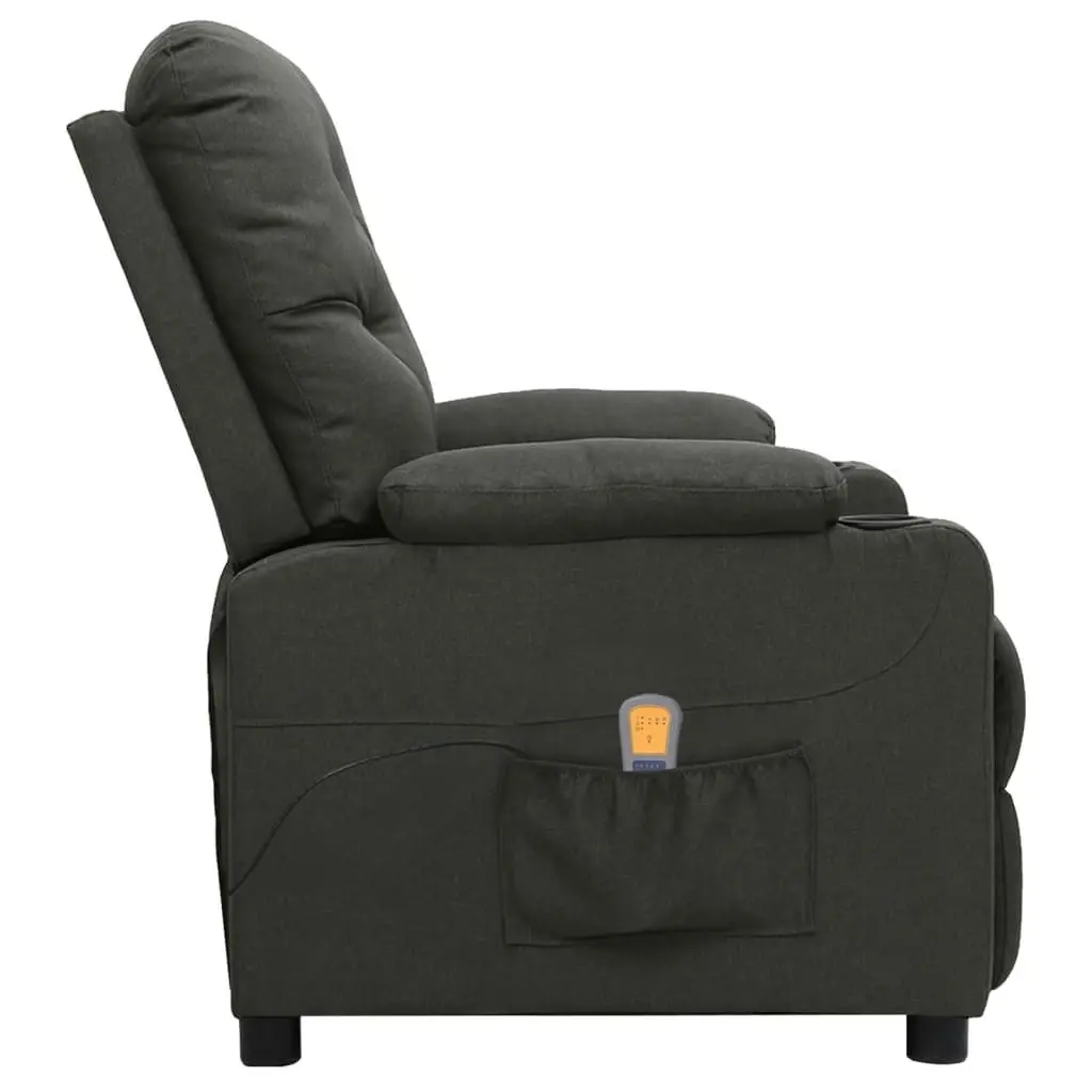 Massage Chair Dark Grey Fabric 339113