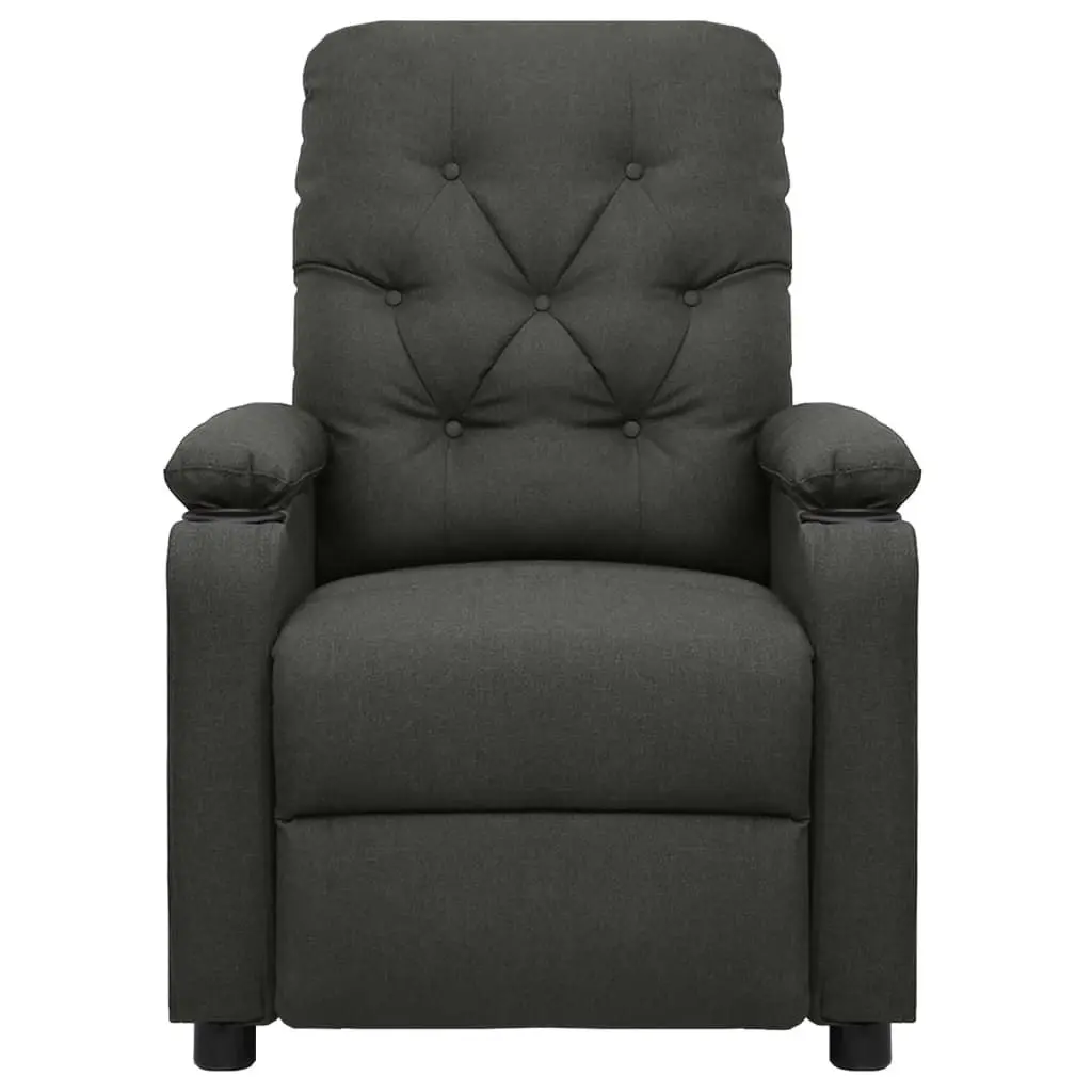 Massage Chair Dark Grey Fabric 339113