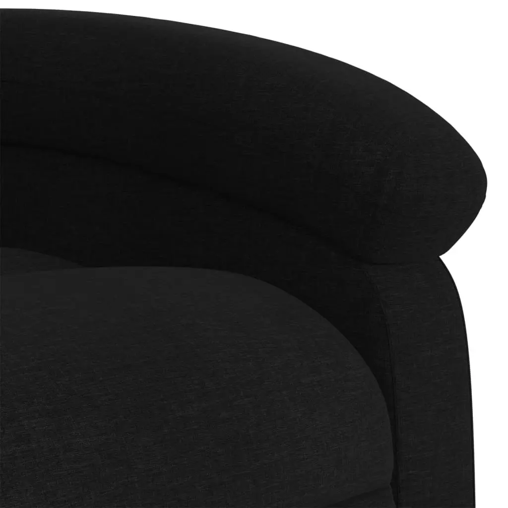 Massage Recliner Chair Black Fabric 3205386