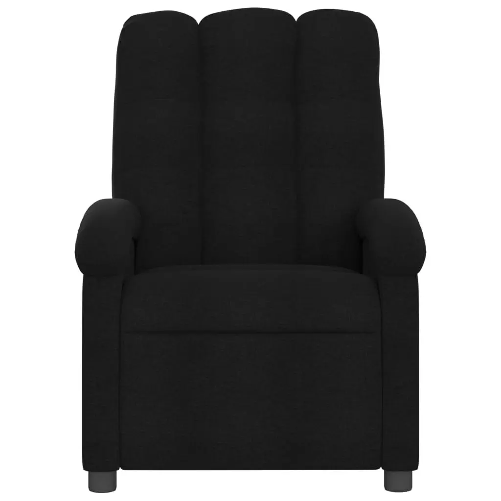 Massage Recliner Chair Black Fabric 3205386