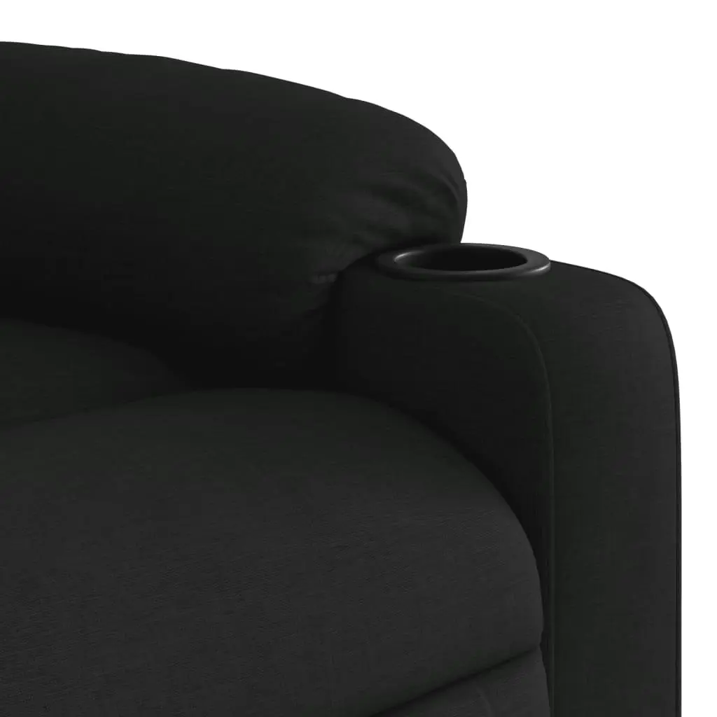 Massage Recliner Chair Black Fabric 3206837