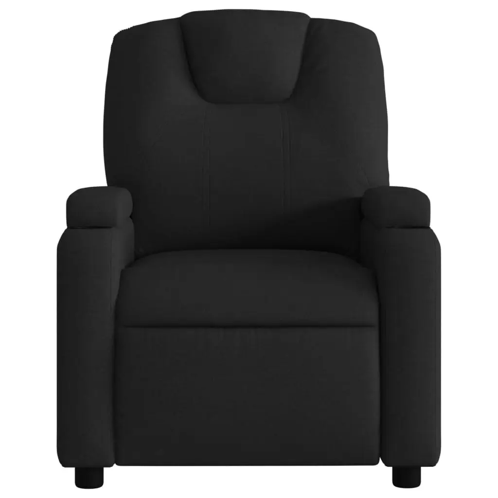 Massage Recliner Chair Black Fabric 372379