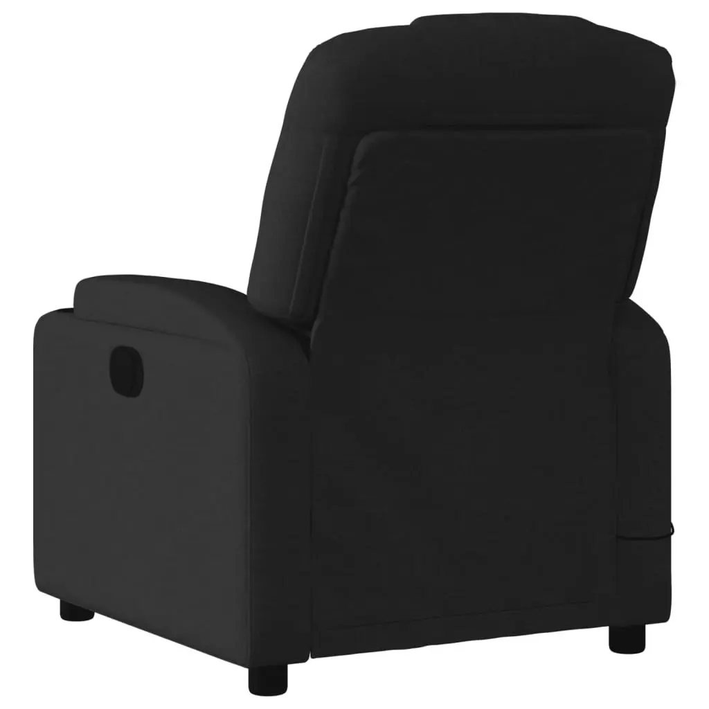 Massage Recliner Chair Black Fabric 372379