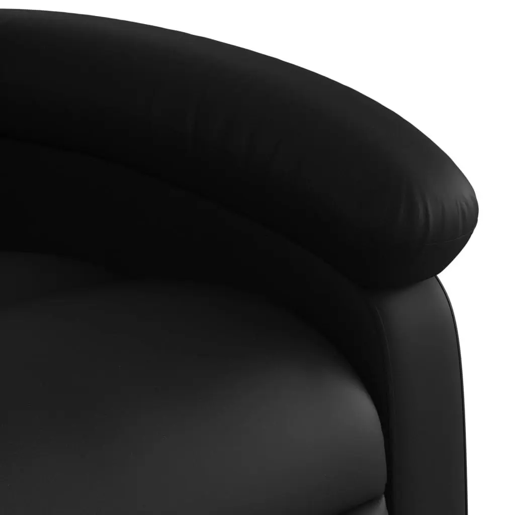 Massage Recliner Chair Black Faux Leather 3205447