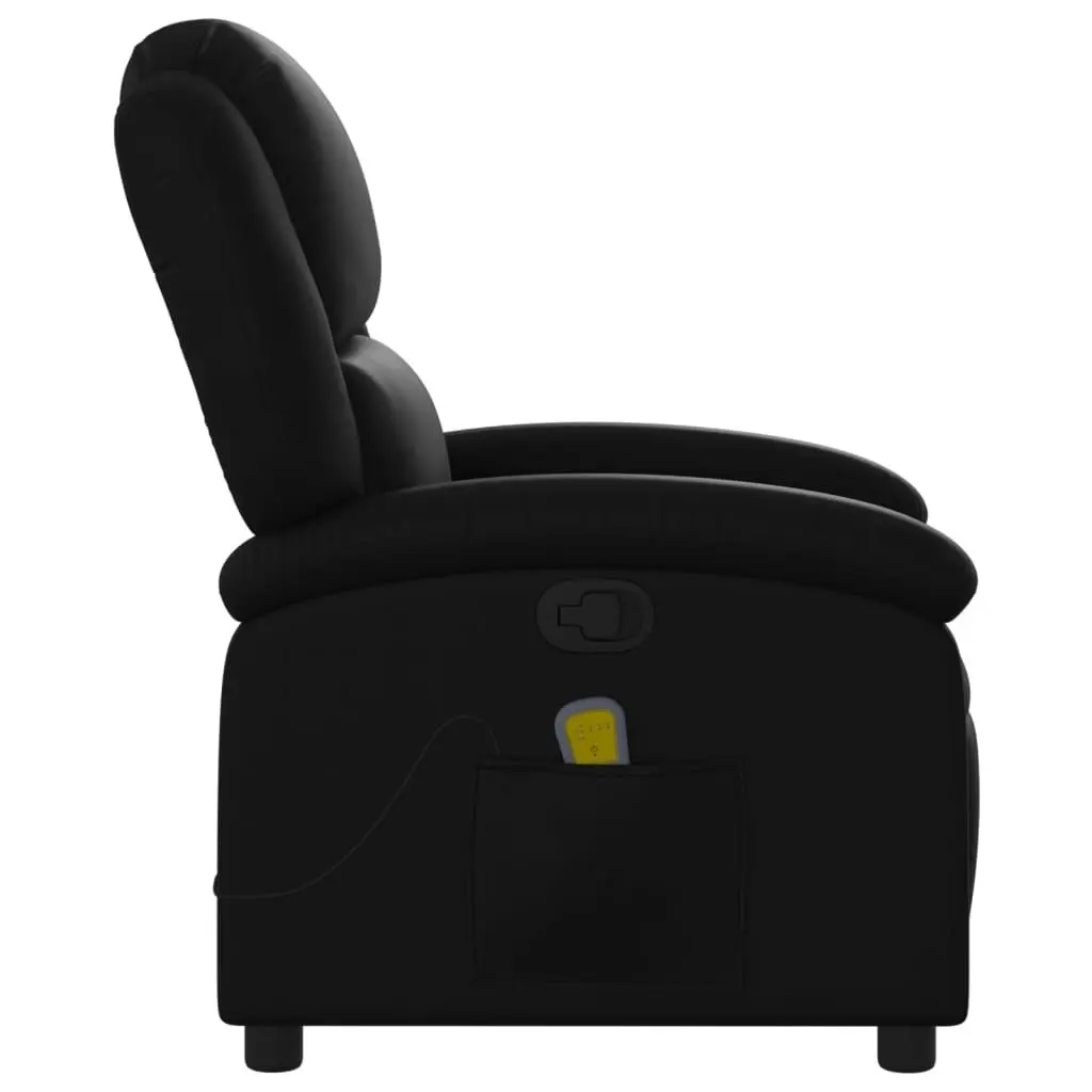 Massage Recliner Chair Black Faux Leather 3205447