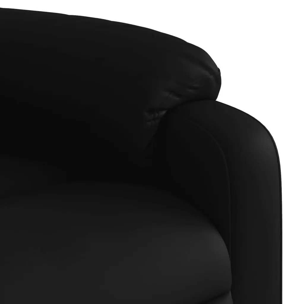 Massage Recliner Chair Black Faux Leather 3206116