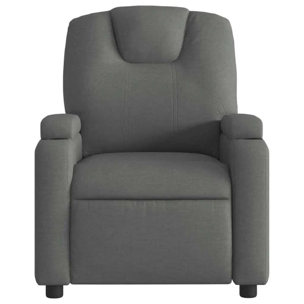 Massage Recliner Chair Dark Grey Fabric 3205969