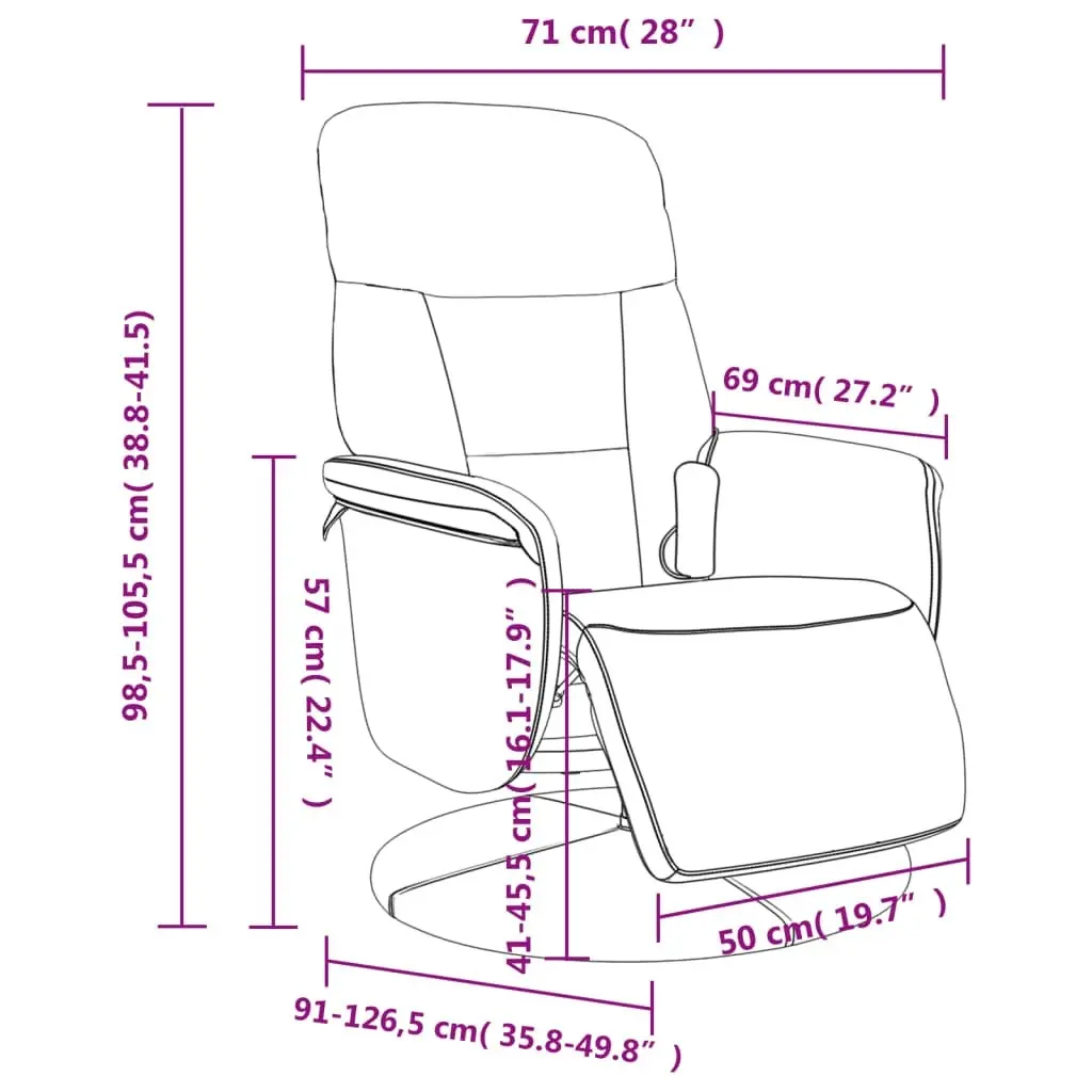 Massage Recliner Chair with Footrest Dark Grey Velvet 356694