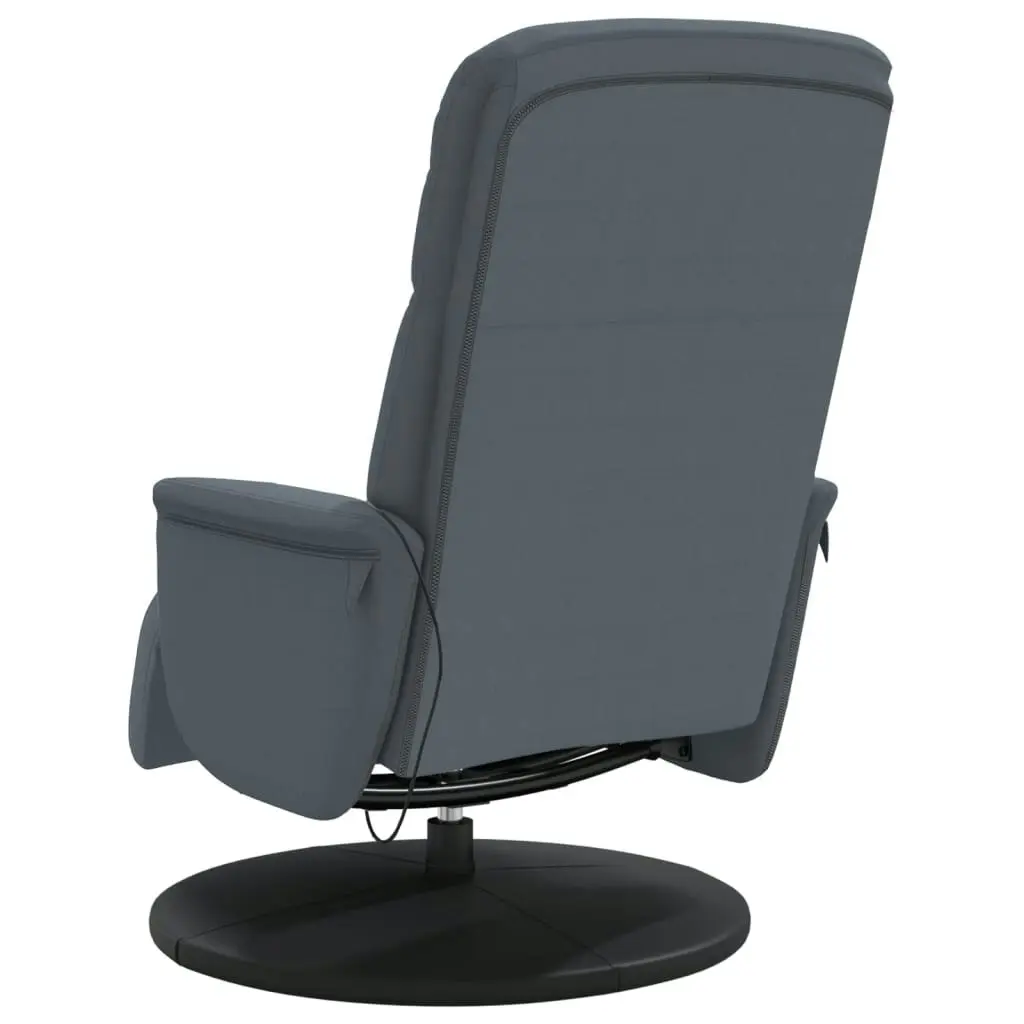 Massage Recliner Chair with Footrest Dark Grey Velvet 356694