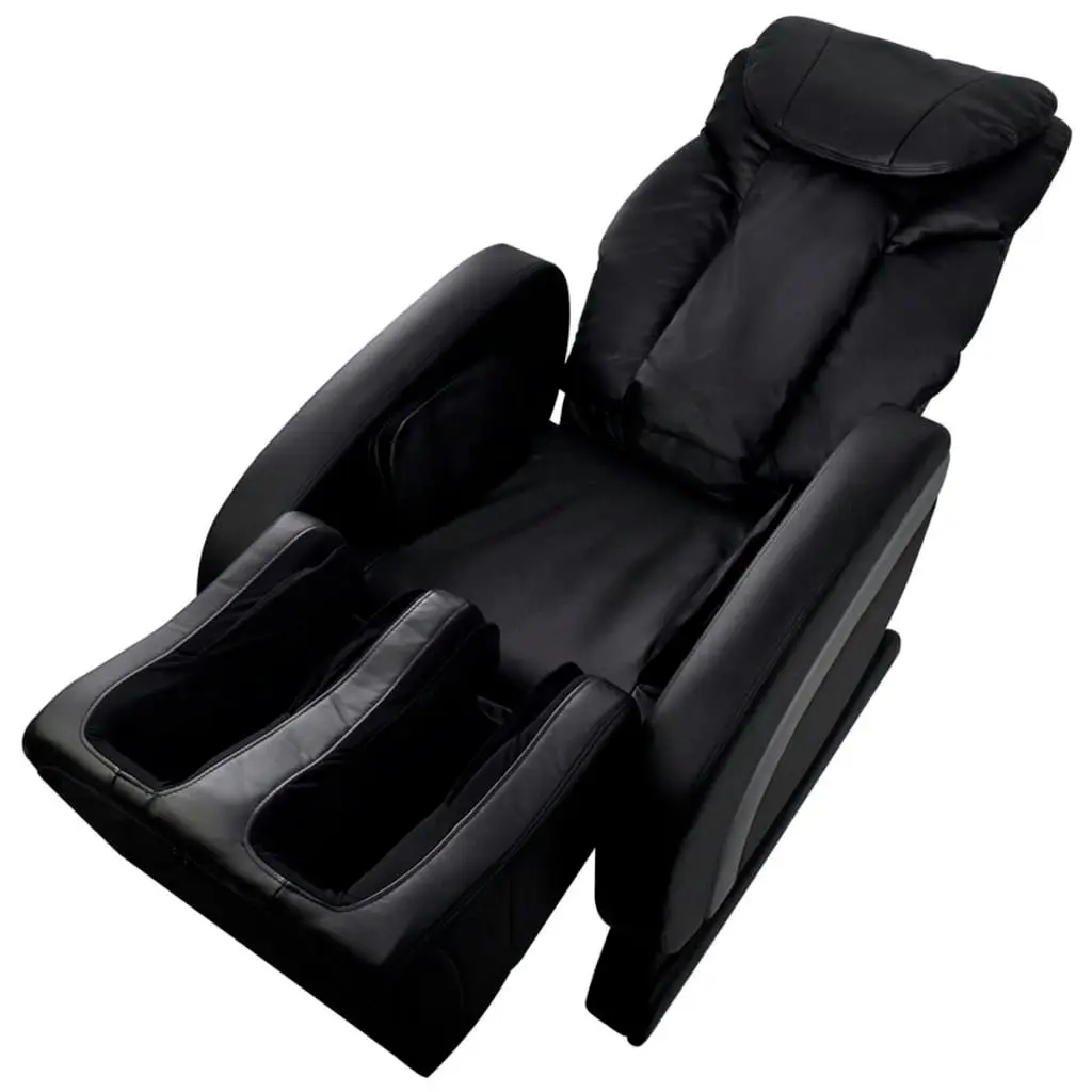 Massage Chair Black Faux Leather 244300