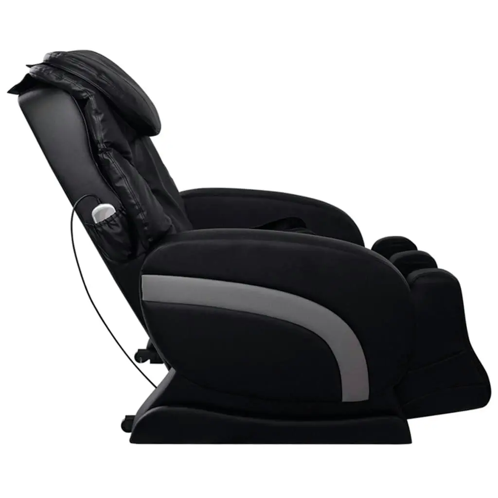 Massage Chair Black Faux Leather 244300