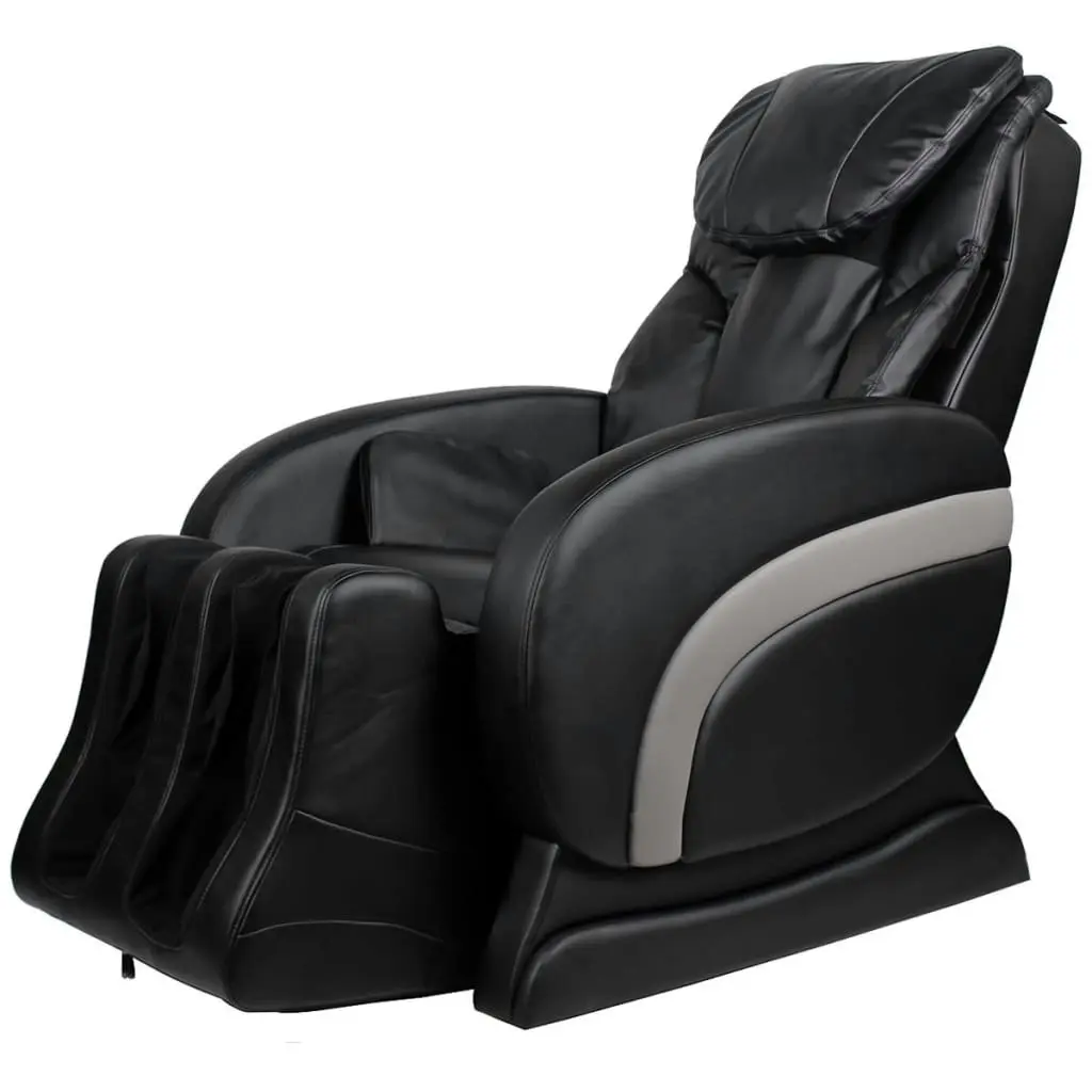 Massage Chair Black Faux Leather 244300