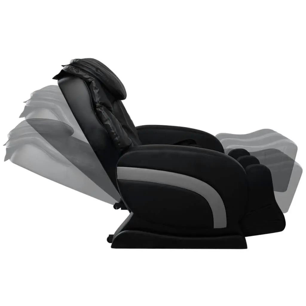 Massage Chair Black Faux Leather 244300