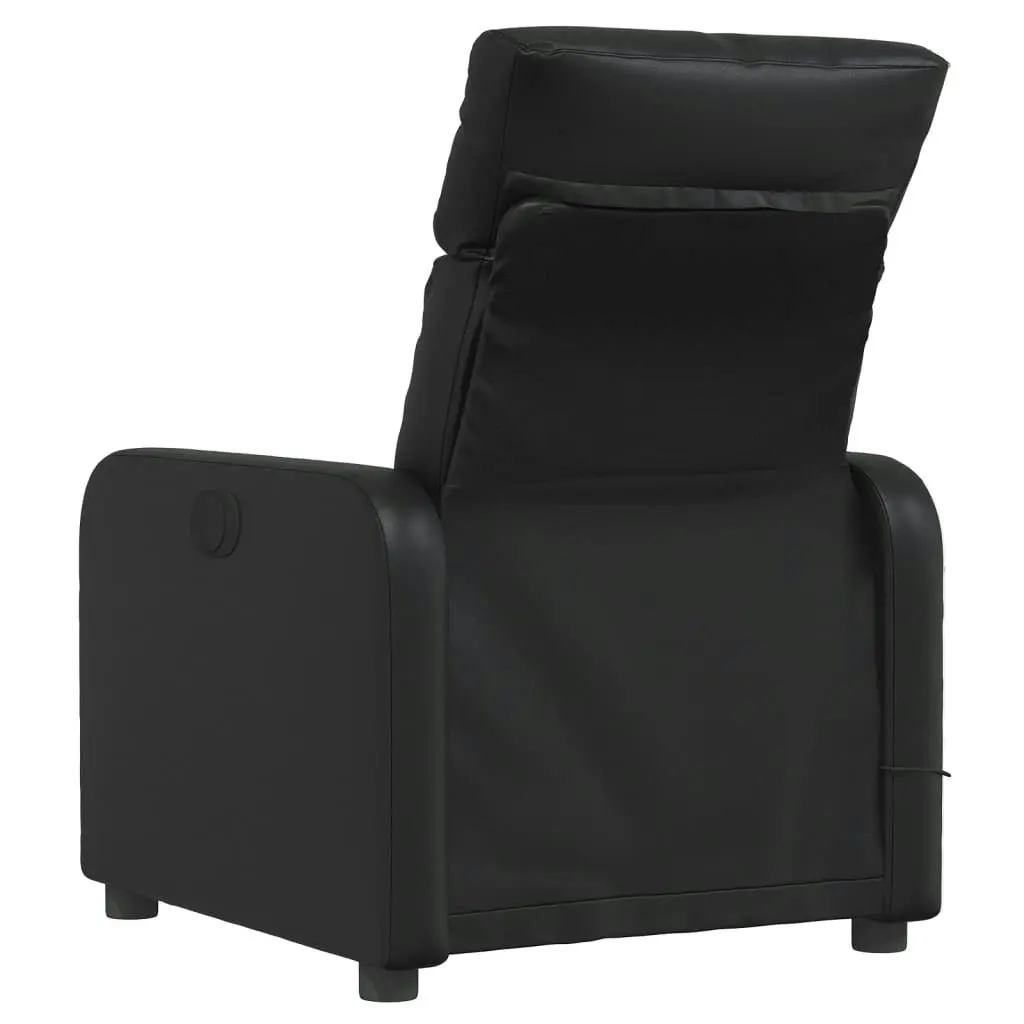 Massage Recliner Chair Black Faux Leather 374190