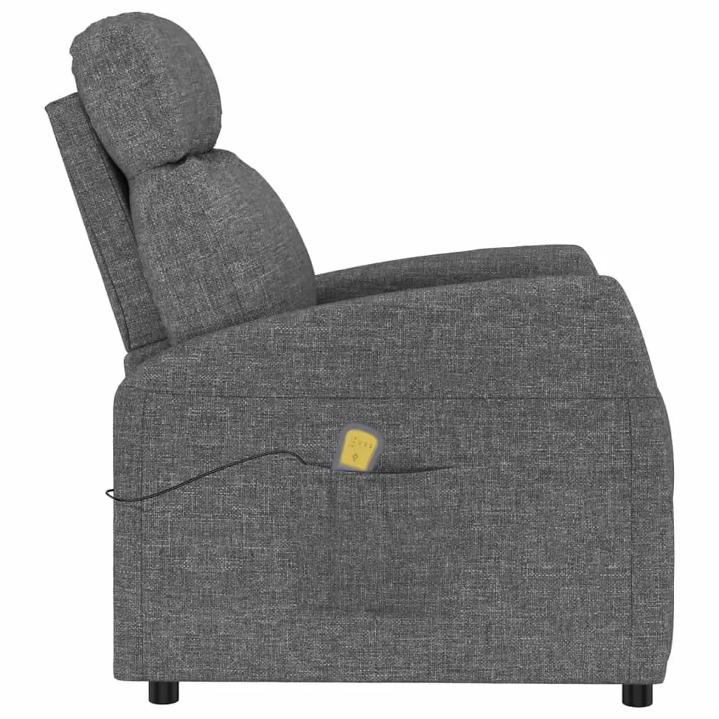 Massage Chair Dark Grey Fabric 348338