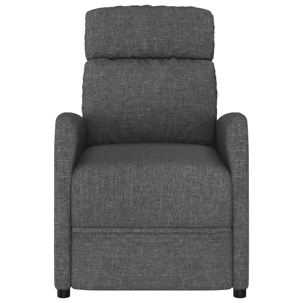 Massage Chair Dark Grey Fabric 348338