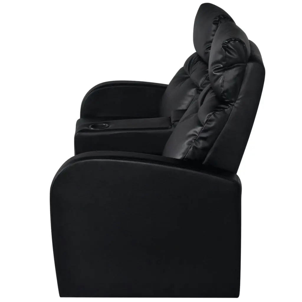 Recliner 2-seat Artificial Leather Black 242000