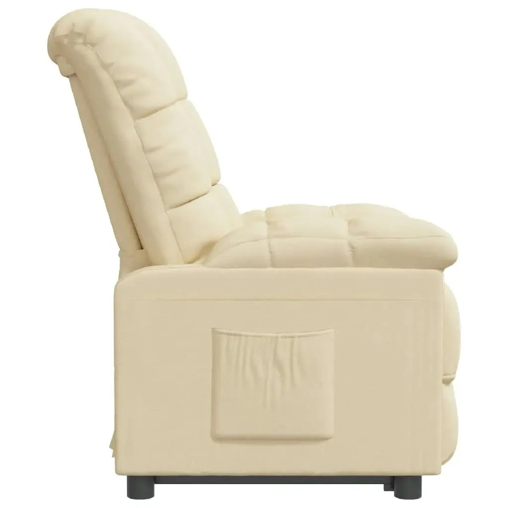 Recliner Chair Cream Fabric 342730