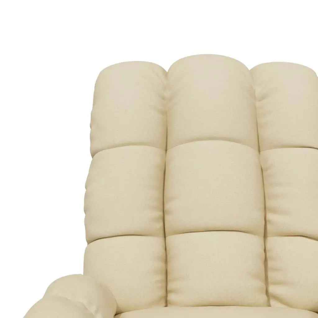 Recliner Chair Cream Fabric 342730