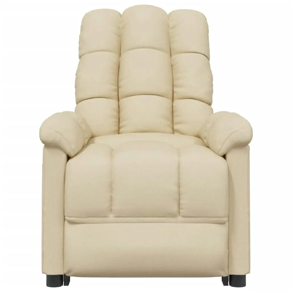 Recliner Chair Cream Fabric 342730