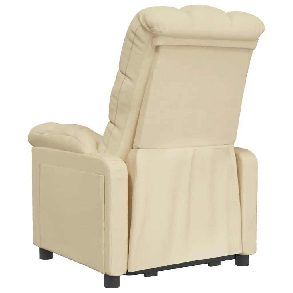 Recliner Chair Cream Fabric 342730